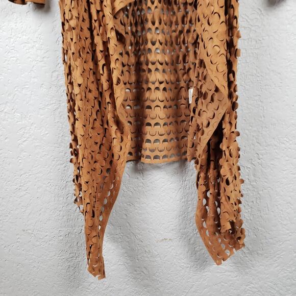 Linea Domani Perforated Duster Jacket Cutout Detail  - M - Picture 3 of 6